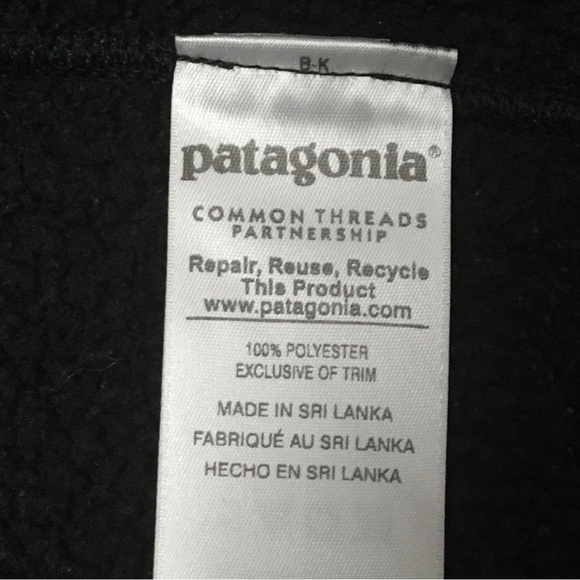 Patagonia Vest Womens Size Large Black Better Sweater Full Zip Fleece 25886 **Rd - Picture 6 of 8